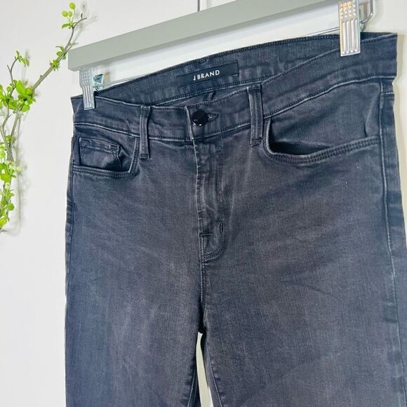 J Brand Mid Rise Rail Jeans Graphite Black - Picture 2 of 15
